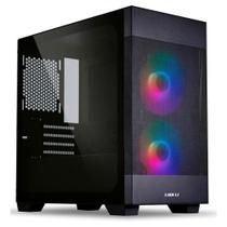 Gabinete Gamer Lian-Li Lancool 205M Mesh, Mid Tower, M-ATX, Lateral em Vidro Temperado, Kit Cooler Fan, Preto - LANCOOL 205M MESH BLACK Gabinete Gamer Lian-Li Lancool 205M Mesh, Mid Tower, M-ATX, Lateral em Vidro Temperado, Kit Cooler Fan, Preto - LANCOOL 205M MESH BLACK