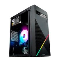 Gabinete Gamer Liketec Basic One V2, Mid Tower, RGB, LED, ATX, Lateral em Acrílico, Sem FANs, Preto - LC-MT-ONEV2-2057 Gabinete Gamer Liketec Basic One V2, Mid Tower, RGB, LED, ATX, Lateral em Acrílico, Sem FANs, Preto - LC-MT-ONEV2-2057