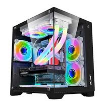 Gabinete Gamer Liketec Dasha Black Aquário Cubo Design