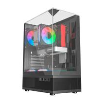 Gabinete Gamer Liketec Kingdom Dark Mid Tower Vidro S/ Fans