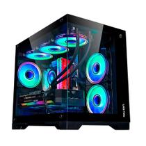 Gabinete Gamer Liketec MAD Rock Black, Mini Tower, ARGB, M-ATX, Frente e Lateral em Vidro - LC-CB3X2-MADROCK-2041