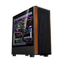Gabinete Gamer Liketec Pinos, E-ATX, Painel Frontal com Detalhes em Madeira, Preto - LC-KB-PINOS-2025-1002 Gabinete Gamer Liketec Pinos, E-ATX, Painel Frontal com Detalhes em Madeira, Preto - LC-KB-PINOS-2025-1002