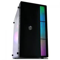Gabinete Gamer Liketec Prime RGB Mid Tower Acrílico M-ATX Black Sem Fonte Com 1 Fan