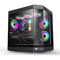 Gabinete Gamer Liketec Unreal Dark Black Sem Fans