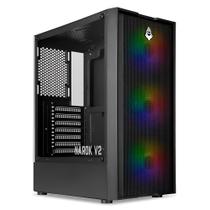Gabinete Gamer Mancer Narok V2 Rainbow 3 Fans Mid-Tower Lateral de Vidro Preto - MCR-NRK-V2