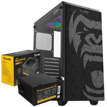 Gabinete Gamer Megalon Clanm Suporta Water Cooler Com Vidro Temperado Ótima Ventilação + Fonte Quantum Silenciosa 650W ATX Bivolt Gabinete Gamer Megalon Clanm Suporta Water Cooler Com Vidro Temperado Ótima Ventilação + Fonte Quantum Silenciosa 650W ATX Bivolt