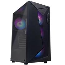 Gabinete gamer micro atx com 4 fans rgb sem fonte duex dx305m-rgb-fan preto