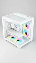Gabinete Gamer Micro ATX/ITX Vidro Temperado RGB Branco