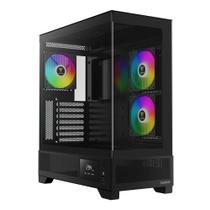 Gabinete gamer mid tower 3 fans sem fonte atlas m1 preto gamdias
