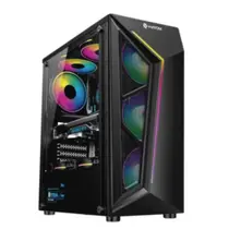 Gabinete Gamer Mid Tower Atx MAtx Vidro Temperado com 4 Cooler Fan LED RGB Hayom Gabinete Gamer Mid Tower Atx MAtx Vidro Temperado com 4 Cooler Fan LED RGB Hayom