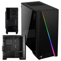 Gabinete Gamer Mid Tower Mini Cylon Aerocool Iluminação Led Rgb Com 13 Modos Painel de Acrílico Suporta Até 3 Fans 3 SSDs e 2 HDs Gabinete Gamer Mid Tower Mini Cylon Aerocool Iluminação Led Rgb Com 13 Modos Painel de Acrílico Suporta Até 3 Fans 3 SSDs e 2 HDs