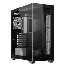 Gabinete gamer mid tower sem fan sem fonte ca-609b deflect preto redragon