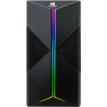 Gabinete gamer mid tower sem fan sem fonte fortrek holt rgb preto
