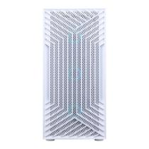 Gabinete gamer mini tower 3 fan rgb sem fonte liketec orbital snow lc-mt-orbital-2050