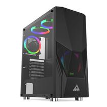 Gabinete Gamer Montech FIGHTER 500, Mid Tower, Black, ATX, 4 Fans, Vidro Temperado