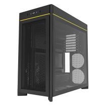 Gabinete Gamer Montech HS01, Mid-Tower, ATX, Vidro Temperado, Sem FANs, Preto - HS01BK