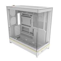 Gabinete Gamer Montech HS02, Mid-Tower, ATX, Vidro Temperado, Sem FANs, Branco - HS02WH