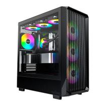 Gabinete Gamer Montech X5, Mid-Tower, Vidro Temperado, Com 4X Fans, Preto - X5BK Gabinete Gamer Montech X5, Mid-Tower, Vidro Temperado, Com 4X Fans, Preto - X5BK