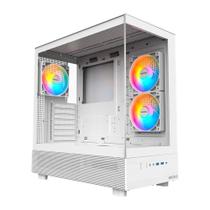 Gabinete Gamer Montech XR, Mid-Tower, ATX Vidro Temperado, Com 3X FansBranco - XRWH