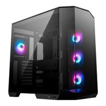 Gabinete Gamer MSI MAG Pano 100R PZ, Mid Tower, Vidro Panoramico, 4x FANs ARGB, ATX, Preto - PANO100RPZ Gabinete Gamer MSI MAG Pano 100R PZ, Mid Tower, Vidro Panoramico, 4x FANs ARGB, ATX, Preto - PANO100RPZ
