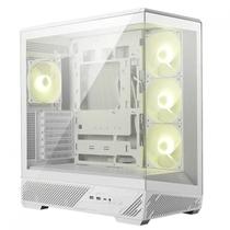 Gabinete Gamer MSI MAG Pano 130R PZ, Mid Tower, Vidro Temperado, ATX, Com 4 Fans ARGB, Branco