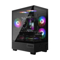 Gabinete Gamer MSI PAG Pano M110A, Mini Tower, Lateral em Vidro, 3x FANs ARGB, M-ATX,Mini ITX, Preto - PANOM100A Gabinete Gamer MSI PAG Pano M110A, Mini Tower, Lateral em Vidro, 3x FANs ARGB, M-ATX,Mini ITX, Preto - PANOM100A