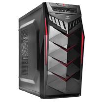 Gabinete Gamer MT-G70BK Preto LED Vermelho Midtower ATX USB 2.0 - C3Tech Gabinete Gamer MT-G70BK Preto LED Vermelho Midtower ATX USB 2.0 - C3Tech