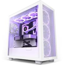 Gabinete Gamer NZXT H7 Flow - Lateral em Vidro Temperado - USB 3.2 - Mid Tower - Branco - CM-H71FW01