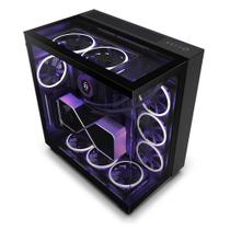 Gabinete Gamer NZXT H9 Elite, Mid Tower, RGB, ATX, Lateral, Frontal e Topo em Vidro, Preto - CM-H91EB-01 Gabinete Gamer NZXT H9 Elite, Mid Tower, RGB, ATX, Lateral, Frontal e Topo em Vidro, Preto - CM-H91EB-01