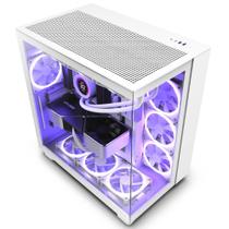 Gabinete Gamer NZXT H9 Flow - Lateral e Frontal em Vidro Temperado - 4 Coolers Inclusos - Branco Gabinete Gamer NZXT H9 Flow - Lateral e Frontal em Vidro Temperado - 4 Coolers Inclusos - Branco