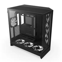 Gabinete gamer nzxt h9 flow rgb preto com fan modelo cm-h92fb-r1