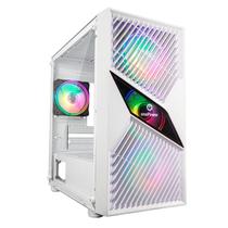 Gabinete Gamer One Power Fractal CC-201W S/Fans S/Fonte Mid Tower Vidro temperado Branco - CC-201W