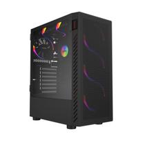 Gabinete Gamer Pcyes Bolter Black Vulcan Mid Tower Com Lateral Em Vidro Temperado - Gbbvpbr