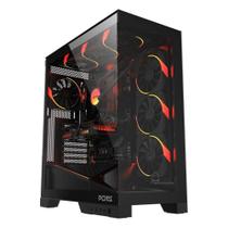 Gabinete Gamer Pcyes Forcefield Flow Black Vulcan - Gfffbv Gabinete Gamer Pcyes Forcefield Flow Black Vulcan - Gfffbv