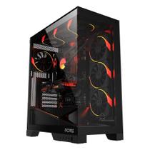 Gabinete Gamer PCYES Forcefield Flow, Mid Tower, RGB, Lateral em Vidro, White Ghost - Gfffwg