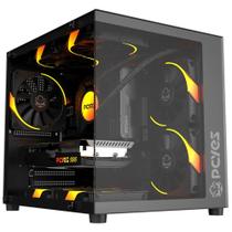 Gabinete Gamer Pcyes Forcefield Mini Black Vulcan - Gffmnbv