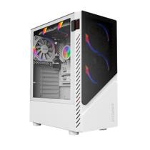 Gabinete Gamer PCYes SET, Mid Tower, ATX, Lateral em Vidro Temperado, Branco Ghost - GSWGPBR Gabinete Gamer PCYes SET, Mid Tower, ATX, Lateral em Vidro Temperado, Branco Ghost - GSWGPBR