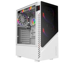 Gabinete Gamer Pcyes Set White Ghost Lateral Em Vidro Temperado Gabinete Gamer Pcyes Set White Ghost Lateral Em Vidro Temperado
