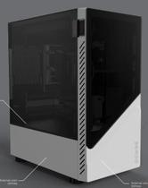 Gabinete Gamer PCYES White Ghost - Lateral em Vidro - Mid-Tower - USB 3.0 - ATX - 3 Ventoinhas - Branco