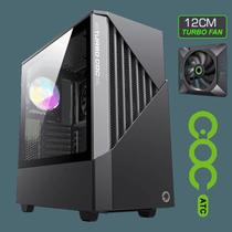 Gabinete Gamer Preto Gray ARGB Vidro Gamemax Contac