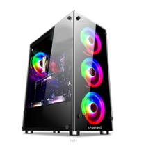 Gabinete Gamer Preto Vidro Temperado Usb3.0 Psu Cover Xway 01150