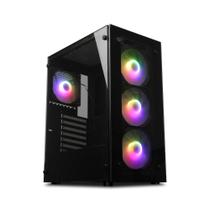 Gabinete Gamer Primetek ATX Vidro Temperado 4 Fans RGB R20