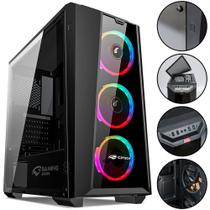 Gabinete Gamer Pro Player RGB Com Lateral em Acrílico USB 3.0