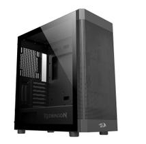 Gabinete Gamer Redragon Aeroglass Mid Tower S/ Fans Preto