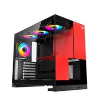 Gabinete Gamer Redragon Eternal ATX Sem Fans CA-612BR Preto e Vermelho Gabinete Gamer Redragon Eternal ATX Sem Fans CA-612BR Preto e Vermelho