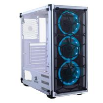 Gabinete Gamer Redragon Wheel Jack White, Mid Tower, Lateral e Frontal em Vidro, Branco - GC-606WH Gabinete Gamer Redragon Wheel Jack White, Mid Tower, Lateral e Frontal em Vidro, Branco - GC-606WH