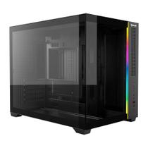 Gabinete Gamer Redragon Wideload Mini Lite RGB, Mini Tower, M-ATX, Sem Fans, Preto - CA-611B