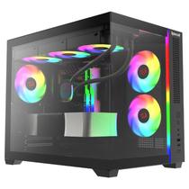 Gabinete Gamer Redragon Wideload Mini Lite RGB S/Fan S/Fonte Micro ATX Preto - CA-611B