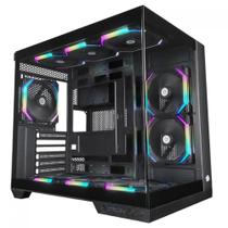 Gabinete Gamer Redragon Wideload Pro, Mid Tower, Vidro Temperado, ATX, Black, Sem Fonte, Sem Fan, CA-604B-PRO Gabinete Gamer Redragon Wideload Pro, Mid Tower, Vidro Temperado, ATX, Black, Sem Fonte, Sem Fan, CA-604B-PRO