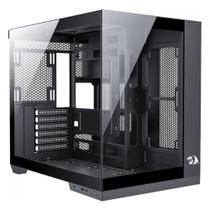 Gabinete Gamer Redragon Wideload Pro Mid Tower Vidro Temperado ATX Sem Fan CA-604B-PRO